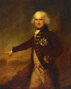 Lemuel Francis Abbott Admiral Alexander Hood oil